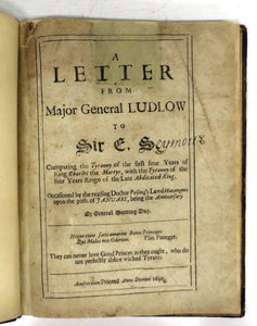 1. A Letter from Major General Ludlow to Sir E. S. / 2. A Letter from General Ludlow to Dr. Hollingworth
