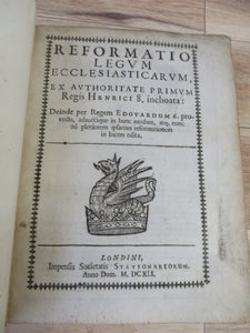 Reformatio Legum Ecclesiasticarum, ex Authoritate Primum Regis Henrici 8. inchoata