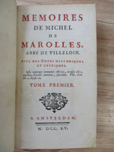 Memoires de Michel de Marolles, Abbe de Villeloin