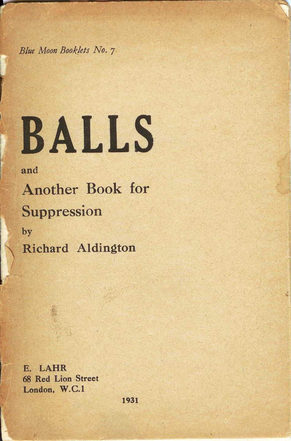 Balls and Another Book for Suppression