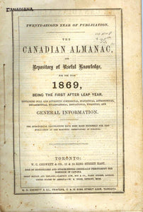 The Canadian Almanac, and Repository of Useful Knowledge for the Year 1869