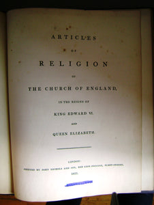 Articles of Religion of the Church of England, in the Reigns of King Edward VI and Queen Elizabeth