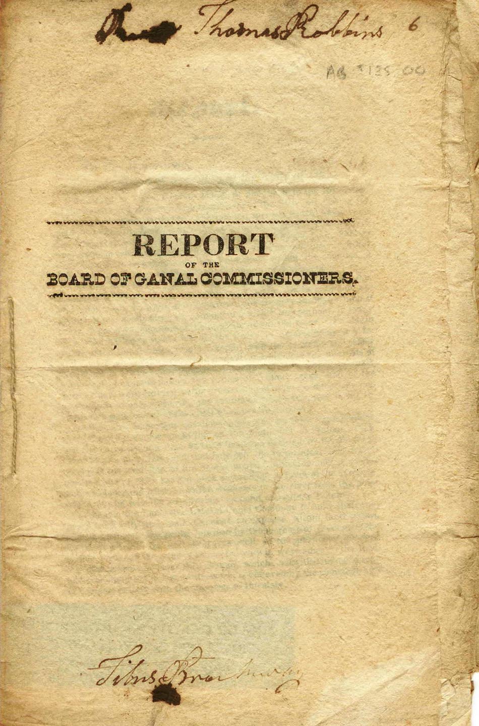 Report of the Board of Canal Commissioners