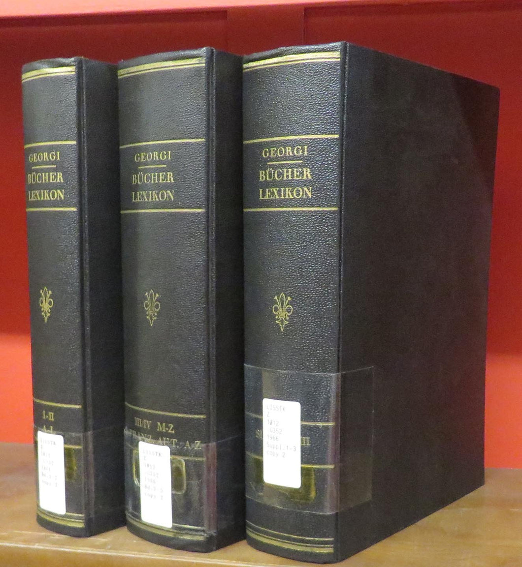 Allgemeines Europaisches Bücher-Lexicon (3 volumes)