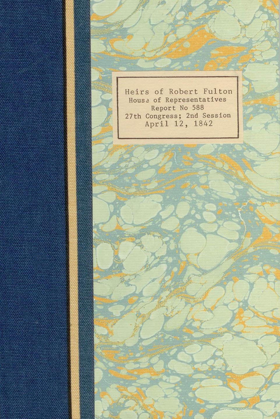 Report by The Committee of Claims on the Petition of the Heirs of Robert Fulton