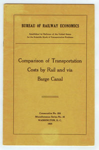 Comparison of Transportation Costs by Rail and via Barge Canal