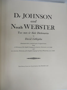 Dr Johnson and Noah Webster: Two Men & Their Dictionaries