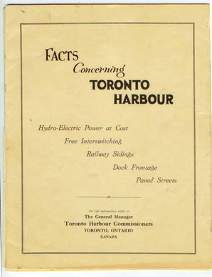 Facts Concerning Toronto Harbour
