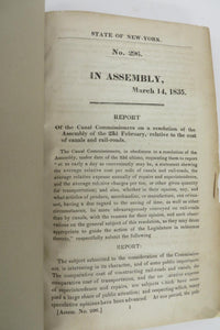 Report of the Canal Commissioners on a resolution of the Assembly of the 23rd February, relative to the cost of canals and rail-roads