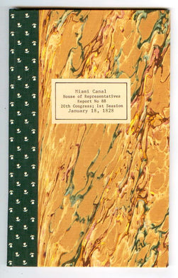 Report on extension of Miami Canal to Lake Erie 1828