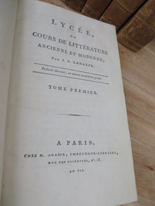 Lycee ou Cours de Litterature (Vols. 1-16)
