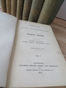 Memoirs, Journal, and Correspondence of Thomas Moore (8 vols.)