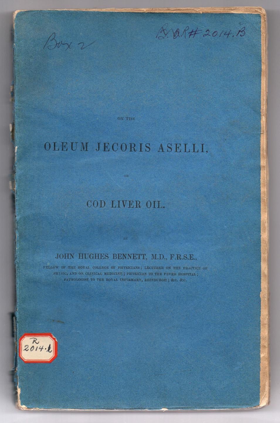 On The Oleum Jecoris Aselli, or Cod Liver Oil As a Therapeutic Agent in Certain Forms of Gout, Rheumatism, and Scrofula; with cases