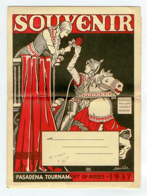 Souvenir postcards from Pasadena Tournament of Roses 1937