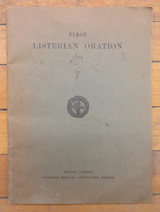 First Listerian Oration 1924