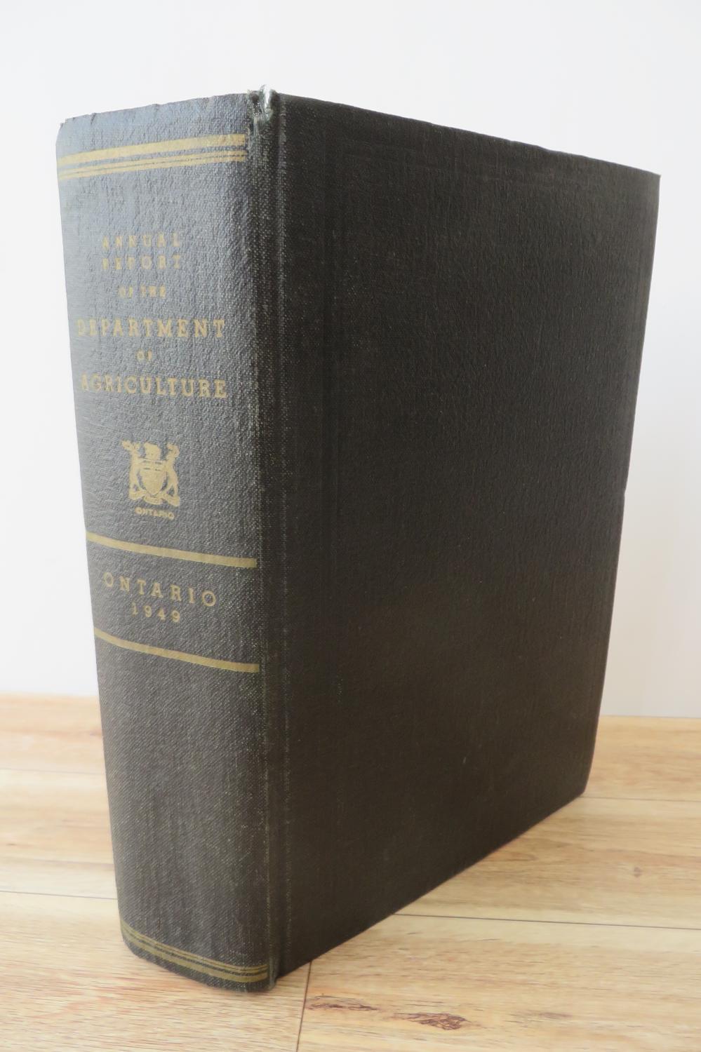 Annual Report of the Department of Agriculture of The Province of Ontario 1949