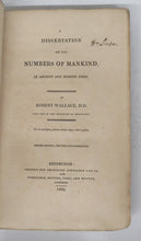 A Dissertation on the Numbers of Mankind, in Ancient and Modern Times