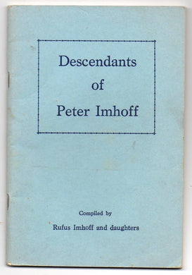 Descendants of Peter Imhoff