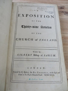 An Exposition of the thirty-nine Articles of the Church of England
