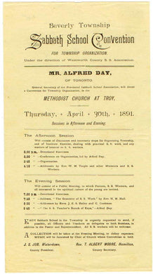 Program for Beverly Township Sabbath School Convention 