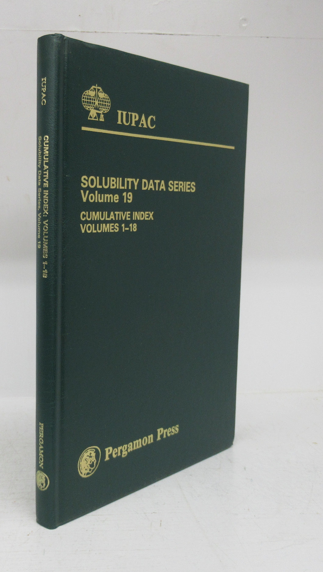 Solubility Data Series Cumulative Index Volumes 1-18