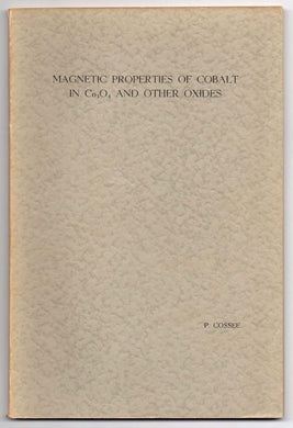 Magnetic Properties of Cobalt in Co3O4 and Other Oxides