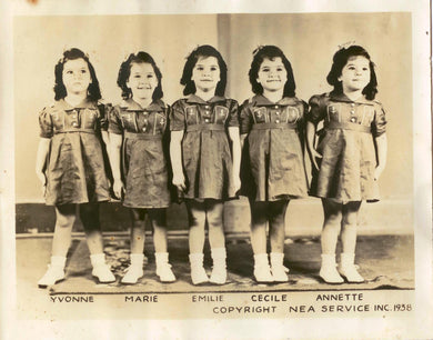 Dionne Quintuplets publicity photo 1938