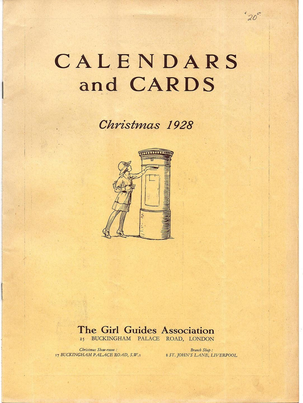 Girl Guides Calendars and Cards catalogue, Christmas 1928