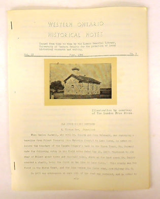 Western Ontario Historical Notes June 1944