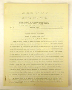 Western Ontario Historical Notes December 1946