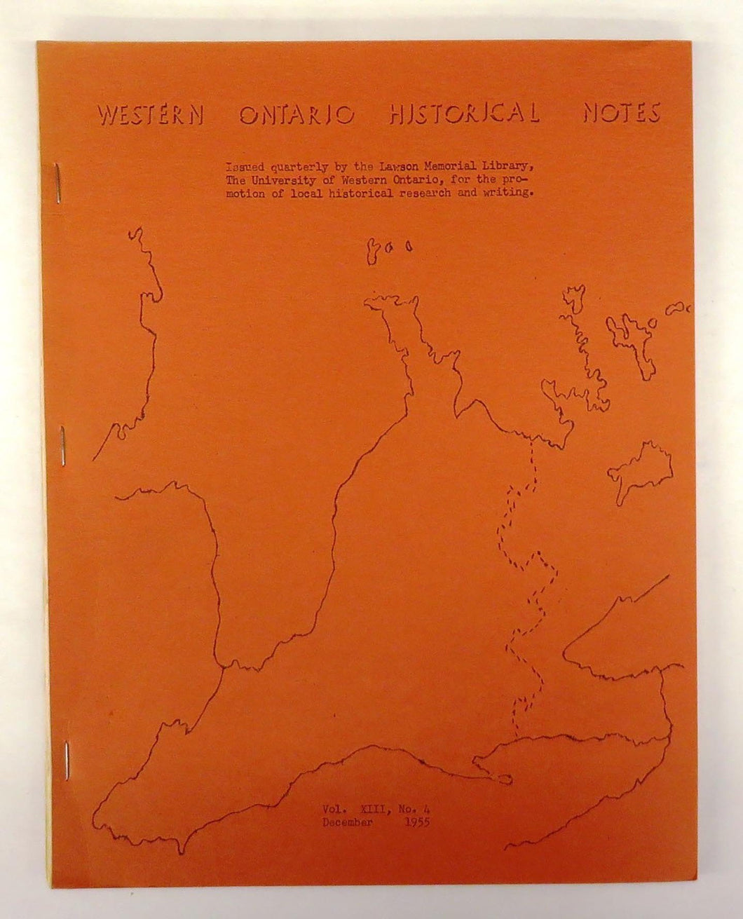 Western Ontario Historical Notes December 1955