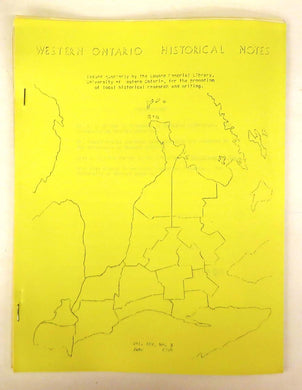 Western Ontario Historical Notes June 1958