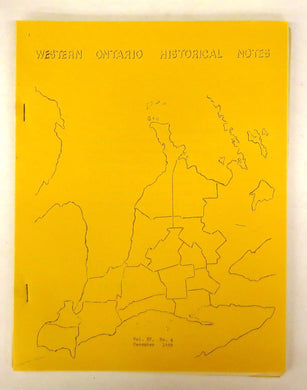 Western Ontario Historical Notes December 1959
