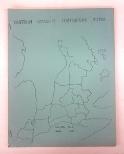 Western Ontario Historical Notes March 1960