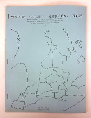 Western Ontario Historical Notes September 1964