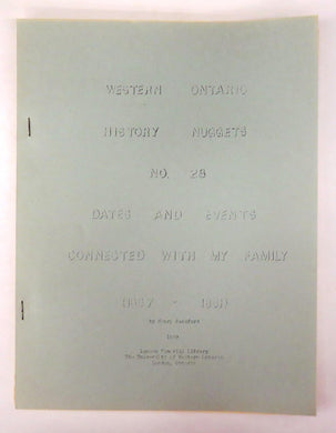 Dates and Events Connected With My Family (1667-1881)