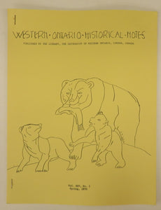 Western Ontario Historical Notes Spring 1970