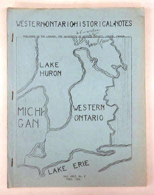 Western Ontario Historical Notes Fall 1966