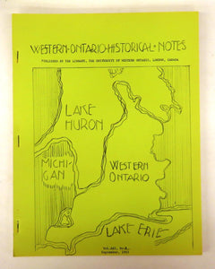 Western Ontario Historical Notes Fall 1966