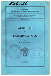 Altitudes in Eastern Ontario