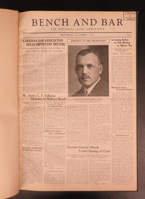 Bench and Bar: The National Legal Newspaper October 1931 - December 1934