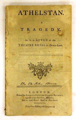 Athelstan. A Tragedy. As it is Acted at the Theatre Royal in Drury-Lane