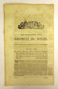 An Act for allowing, until the First Day of August One thousand eight hundred and seven, the Importation of certain Fish from Newfoundland, and the Coast of Labrador, and for granting a Bounty theron