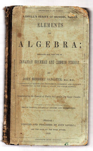 Elements of Algebra; Designed for the use of Canadian Grammar and Common Schools