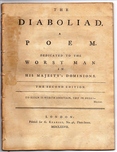 The Diaboliad, A Poem Dedicated to the Worst Man in His Majesty's Dominions