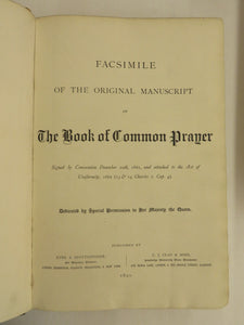 Facsimile of the Original Manuscript of The Book of Common Prayer