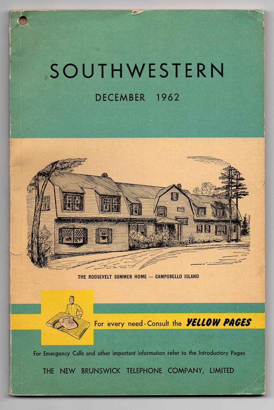 Southwestern New Brunswick telephone book, December 1962