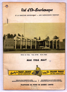 Val d'Or-Bourlamaque telephone book, May 1966