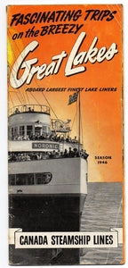 Canada Steamship Lines Great Lakes brochure Season 1946