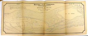 38 fold-out plans of ice conditions near Montreal, 1880s